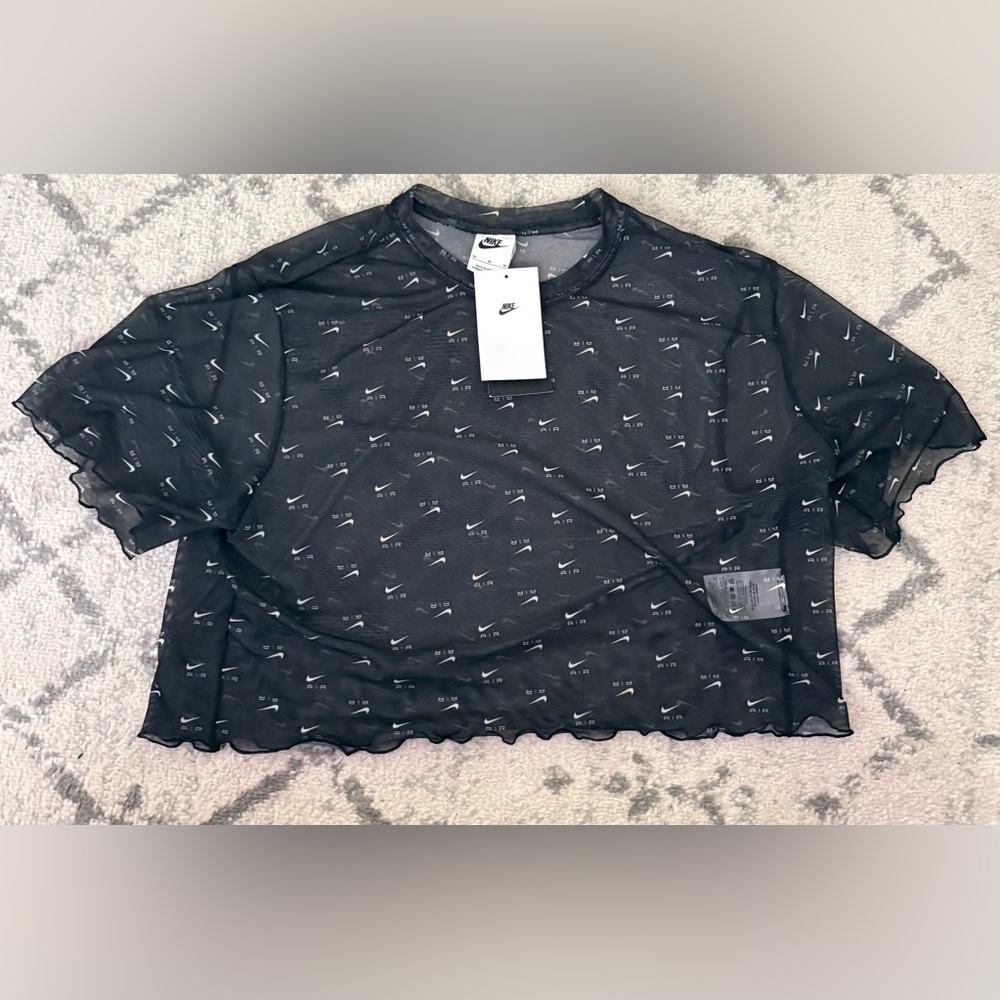 Nike Women's Black Air Logo Tee
